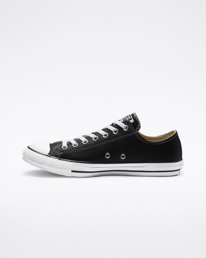 Dámské Boty Nízké Converse Chuck Taylor All Star Læder Černé | CZ AFS3170